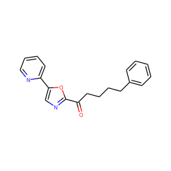 O=C(CCCCc1ccccc1)c1ncc(-c2ccccn2)o1 ZINC000013611927