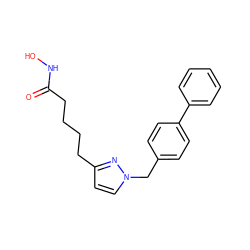 O=C(CCCCc1ccn(Cc2ccc(-c3ccccc3)cc2)n1)NO ZINC000299819901