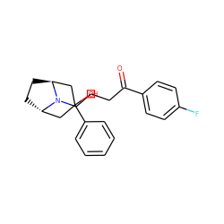 O=C(CCCN1[C@H]2CC[C@H]1CC(O)(c1ccccc1)C2)c1ccc(F)cc1 ZINC000101023300