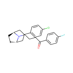 O=C(CCCN1[C@H]2CC[C@H]1CC(c1ccc(Cl)cc1)C2)c1ccc(F)cc1 ZINC000101023328