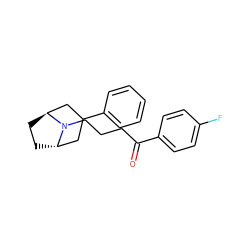 O=C(CCCN1[C@H]2CC[C@H]1CC(c1ccccc1)C2)c1ccc(F)cc1 ZINC000100799598