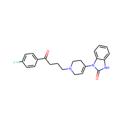 O=C(CCCN1CC=C(n2c(=O)[nH]c3ccccc32)CC1)c1ccc(F)cc1 ZINC000019796080