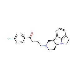 O=C(CCCN1CC[C@H]2[C@@H](C1)c1cccc3c1N2CC3)c1ccc(F)cc1 ZINC000034648205