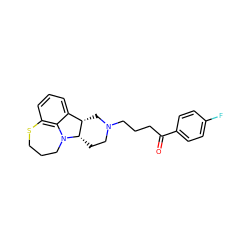 O=C(CCCN1CC[C@H]2[C@@H](C1)c1cccc3c1N2CCCS3)c1ccc(F)cc1 ZINC000000590308