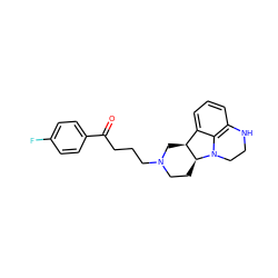 O=C(CCCN1CC[C@H]2[C@@H](C1)c1cccc3c1N2CCN3)c1ccc(F)cc1 ZINC000140843696