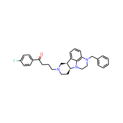 O=C(CCCN1CC[C@H]2[C@@H](C1)c1cccc3c1N2CCN3Cc1ccccc1)c1ccc(F)cc1 ZINC000140843913