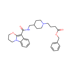 O=C(CCCN1CCC(CNC(=O)c2c3n(c4ccccc24)CCCO3)CC1)OCc1ccccc1 ZINC000066263922