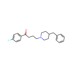 O=C(CCCN1CCC(Cc2ccccc2)CC1)c1ccc(F)cc1 ZINC000000017154