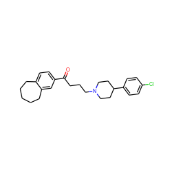 O=C(CCCN1CCC(c2ccc(Cl)cc2)CC1)c1ccc2c(c1)CCCCC2 ZINC000073169307