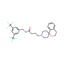 O=C(CCCN1CCC2(CC1)OCCc1ccccc12)NCc1cc(C(F)(F)F)cc(C(F)(F)F)c1 ZINC000473108244