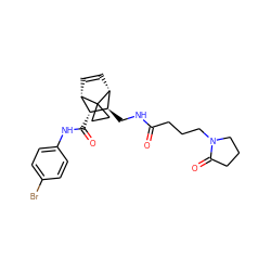 O=C(CCCN1CCCC1=O)NC[C@H]1[C@H](C(=O)Nc2ccc(Br)cc2)[C@@H]2C=C[C@H]1C21CC1 ZINC000168416225