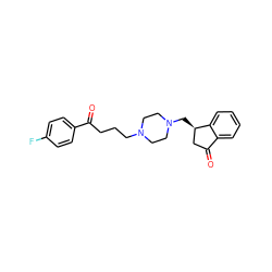 O=C(CCCN1CCN(C[C@@H]2CC(=O)c3ccccc32)CC1)c1ccc(F)cc1 ZINC000022575580