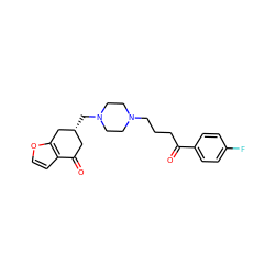 O=C(CCCN1CCN(C[C@@H]2CC(=O)c3ccoc3C2)CC1)c1ccc(F)cc1 ZINC000022456852