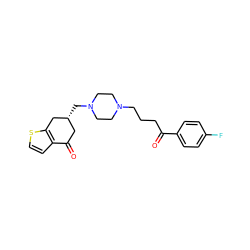 O=C(CCCN1CCN(C[C@@H]2CC(=O)c3ccsc3C2)CC1)c1ccc(F)cc1 ZINC000022925178