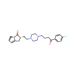 O=C(CCCN1CCN(CC[C@@H]2CC3=CC=C[C@H]3C2=O)CC1)c1ccc(F)cc1 ZINC000026962988