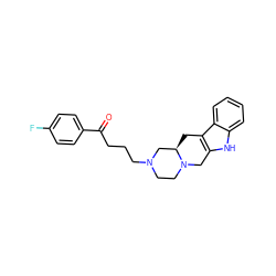 O=C(CCCN1CCN2Cc3[nH]c4ccccc4c3C[C@@H]2C1)c1ccc(F)cc1 ZINC000019366609