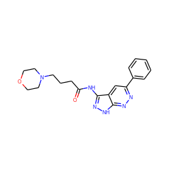 O=C(CCCN1CCOCC1)Nc1n[nH]c2nnc(-c3ccccc3)cc12 ZINC000013489659