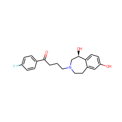 O=C(CCCN1CCc2cc(O)ccc2[C@H](O)C1)c1ccc(F)cc1 ZINC000064540225