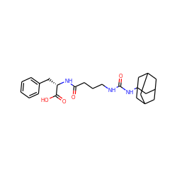 O=C(CCCNC(=O)NC12CC3CC(CC(C3)C1)C2)N[C@@H](Cc1ccccc1)C(=O)O ZINC000036330576