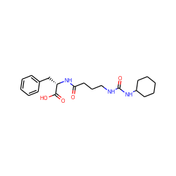 O=C(CCCNC(=O)NC1CCCCC1)N[C@@H](Cc1ccccc1)C(=O)O ZINC000036330587