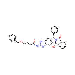 O=C(CCCOCc1ccccc1)Nc1nc2cc([C@]3(O)c4ccccc4C(=O)N3Cc3ccccc3)ccc2[nH]1 ZINC000116256598