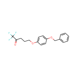 O=C(CCCOc1ccc(OCc2ccccc2)cc1)C(F)(F)F ZINC000034029140