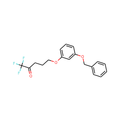 O=C(CCCOc1cccc(OCc2ccccc2)c1)C(F)(F)F ZINC000115389133