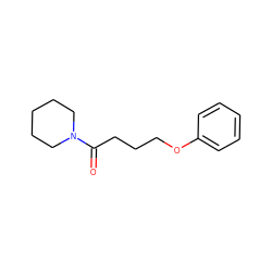 O=C(CCCOc1ccccc1)N1CCCCC1 ZINC000002739627