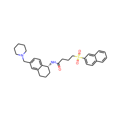 O=C(CCCS(=O)(=O)c1ccc2ccccc2c1)N[C@@H]1CCCc2cc(CN3CCCCC3)ccc21 ZINC000038257448