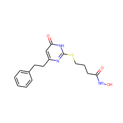 O=C(CCCSc1nc(CCc2ccccc2)cc(=O)[nH]1)NO ZINC000035050447