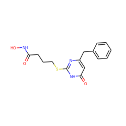 O=C(CCCSc1nc(Cc2ccccc2)cc(=O)[nH]1)NO ZINC000028528413