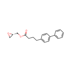 O=C(CCCc1ccc(-c2ccccc2)cc1)OC[C@@H]1CO1 ZINC000084614941