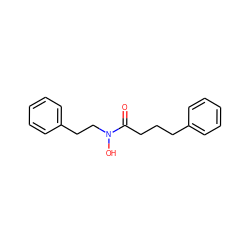 O=C(CCCc1ccccc1)N(O)CCc1ccccc1 ZINC000029545499