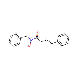 O=C(CCCc1ccccc1)N(O)Cc1ccccc1 ZINC000029487793