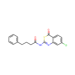 O=C(CCCc1ccccc1)Nc1nc2cc(Cl)ccc2c(=O)s1 ZINC000096905579