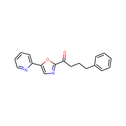 O=C(CCCc1ccccc1)c1ncc(-c2ccccn2)o1 ZINC000013611925