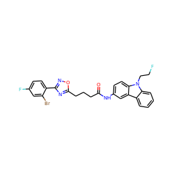 O=C(CCCc1nc(-c2ccc(F)cc2Br)no1)Nc1ccc2c(c1)c1ccccc1n2CCF ZINC000103252329