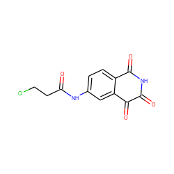 O=C(CCCl)Nc1ccc2c(c1)C(=O)C(=O)NC2=O ZINC000013683257