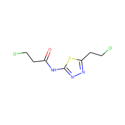 O=C(CCCl)Nc1nnc(CCCl)s1 ZINC000066101047