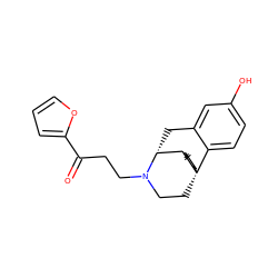 O=C(CCN1CC[C@@]23CCCC[C@H]2[C@H]1Cc1cc(O)ccc13)c1ccco1 ZINC000100842855