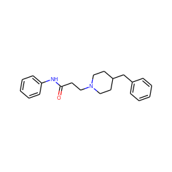 O=C(CCN1CCC(Cc2ccccc2)CC1)Nc1ccccc1 ZINC000026817552