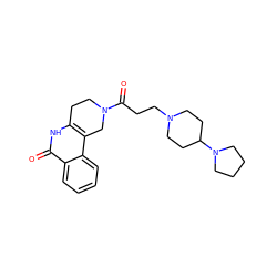 O=C(CCN1CCC(N2CCCC2)CC1)N1CCc2[nH]c(=O)c3ccccc3c2C1 ZINC000013536353