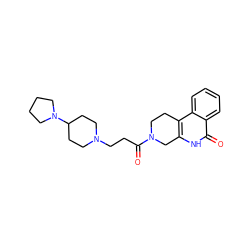 O=C(CCN1CCC(N2CCCC2)CC1)N1CCc2c([nH]c(=O)c3ccccc23)C1 ZINC000013536362