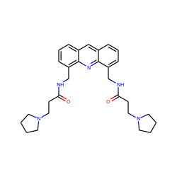 O=C(CCN1CCCC1)NCc1cccc2cc3cccc(CNC(=O)CCN4CCCC4)c3nc12 ZINC000045290164