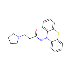 O=C(CCN1CCCC1)NN1c2ccccc2Sc2ccccc21 ZINC000073161097