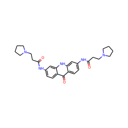 O=C(CCN1CCCC1)Nc1ccc2c(=O)c3ccc(NC(=O)CCN4CCCC4)cc3[nH]c2c1 ZINC000101017429