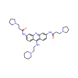 O=C(CCN1CCCC1)Nc1ccc2c(NCCN3CCCCC3)c3ccc(NC(=O)CCN4CCCC4)cc3nc2c1 ZINC000027520683