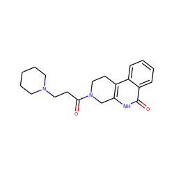 O=C(CCN1CCCCC1)N1CCc2c([nH]c(=O)c3ccccc23)C1 ZINC000013536347