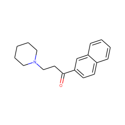 O=C(CCN1CCCCC1)c1ccc2ccccc2c1 ZINC000001724559