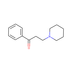 O=C(CCN1CCCCC1)c1ccccc1 ZINC000000208957